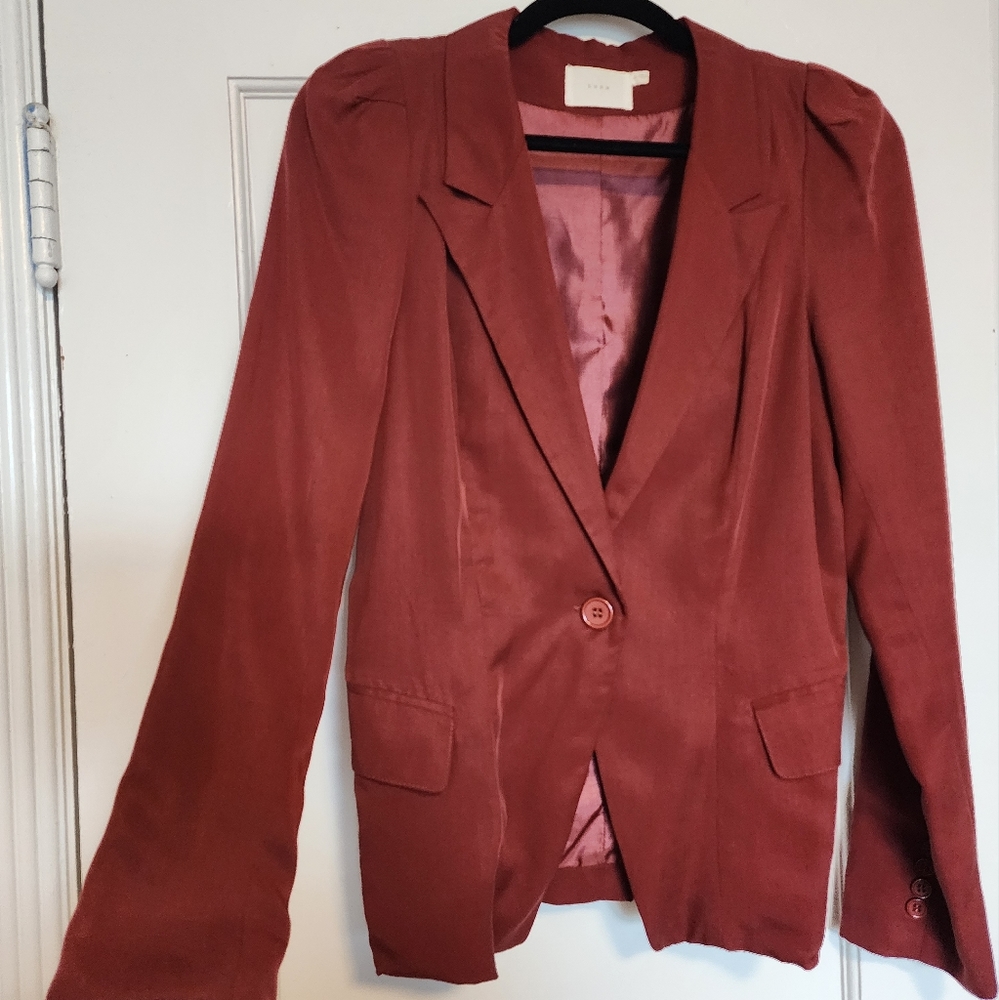 LUSH- Boutique Maroon Blazer